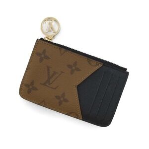 Louis Vuitton Monogram Porte Carte Wallet Romy Wallet Black